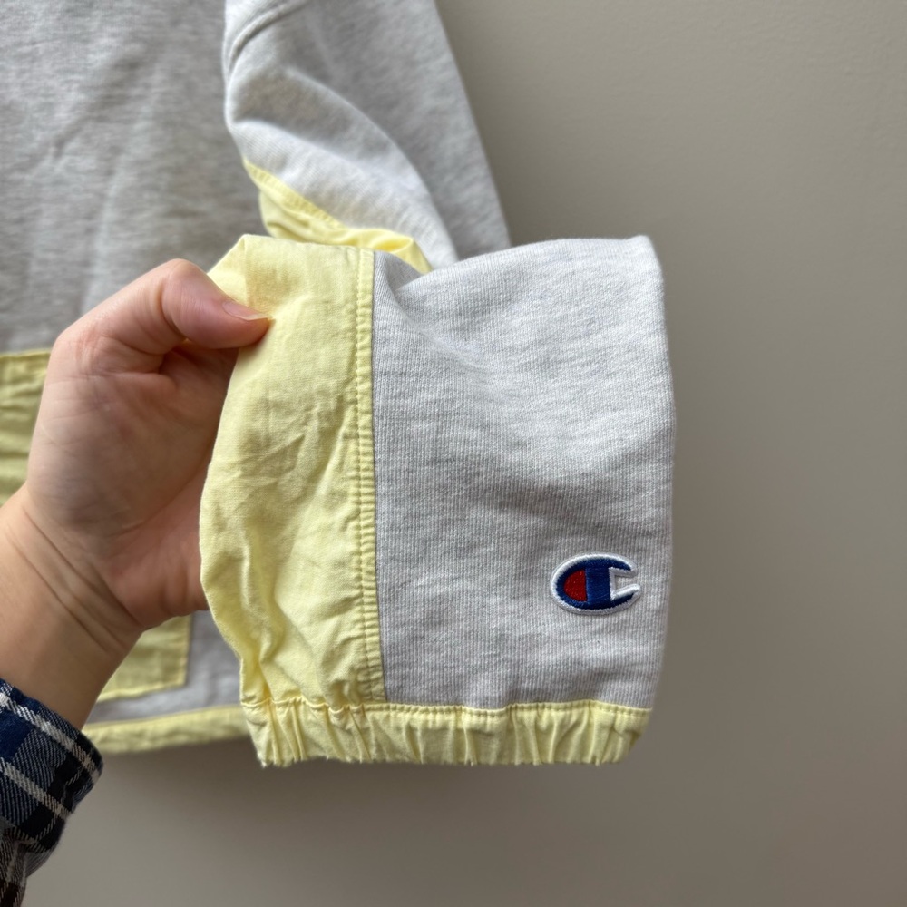 Champion Light Gray Crewneck with Red Accent Logo - Picture 6 of 7
